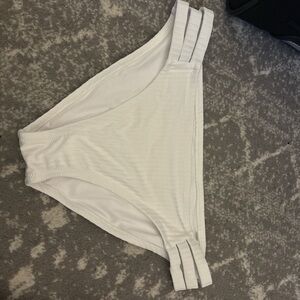 White Bikini Bottom with Side Straps